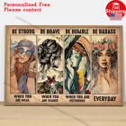 Hippie Girl, Be Strong - Be Brave - Be Humble - Be Badass Everyday Poster, Hi...
