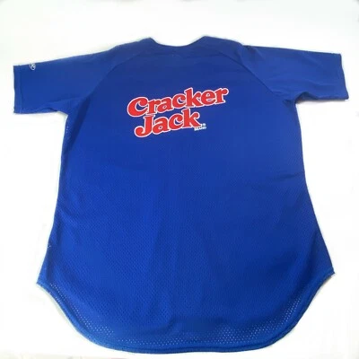 Футболка мужская Cracker Jack очень большая Rawlings бейсбольная на пуговицах сетка утюг - Изображение 1 из 4