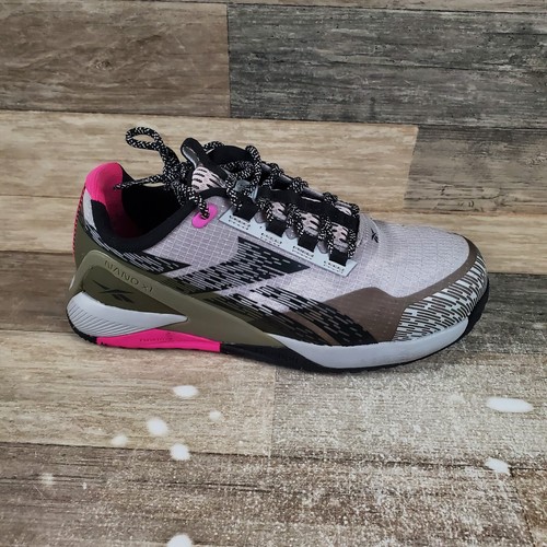 Scarpa da lavoro Reebok Nano X1 Adventure donna taglia 8 M grigia punta di sicurezza running sneaker
