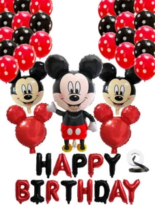 Mickey or Minnie Mouse Themed Birthday Balloon Party Decoration Supplies - Picture 1 of 7