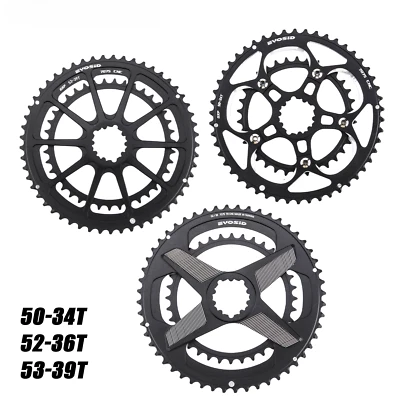 Road Bike Chainring Double Speed 50-34T 52-36T 53-39T Chainwheel 9-12s Sprocket - Image 1 of 4