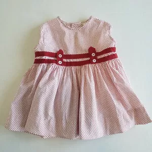 Vtg 50's Dress Toddler 2 Shirley Temple Style Red Polka Dot Patricia Ann - Picture 1 of 6