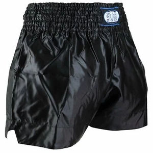 BAY UNI Black schwarz Thaiboxhose Muay Thai Box Hose Thaiboxen Thaibox Shorts - Bild 1 von 1