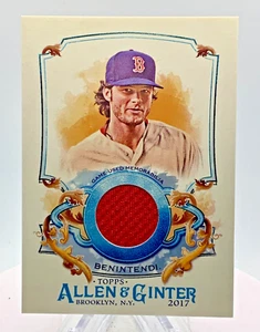2017 Allen & Ginter Relic Andrew Benintendi #FSRA-AB (MEM) colore abbinato - Foto 1 di 2
