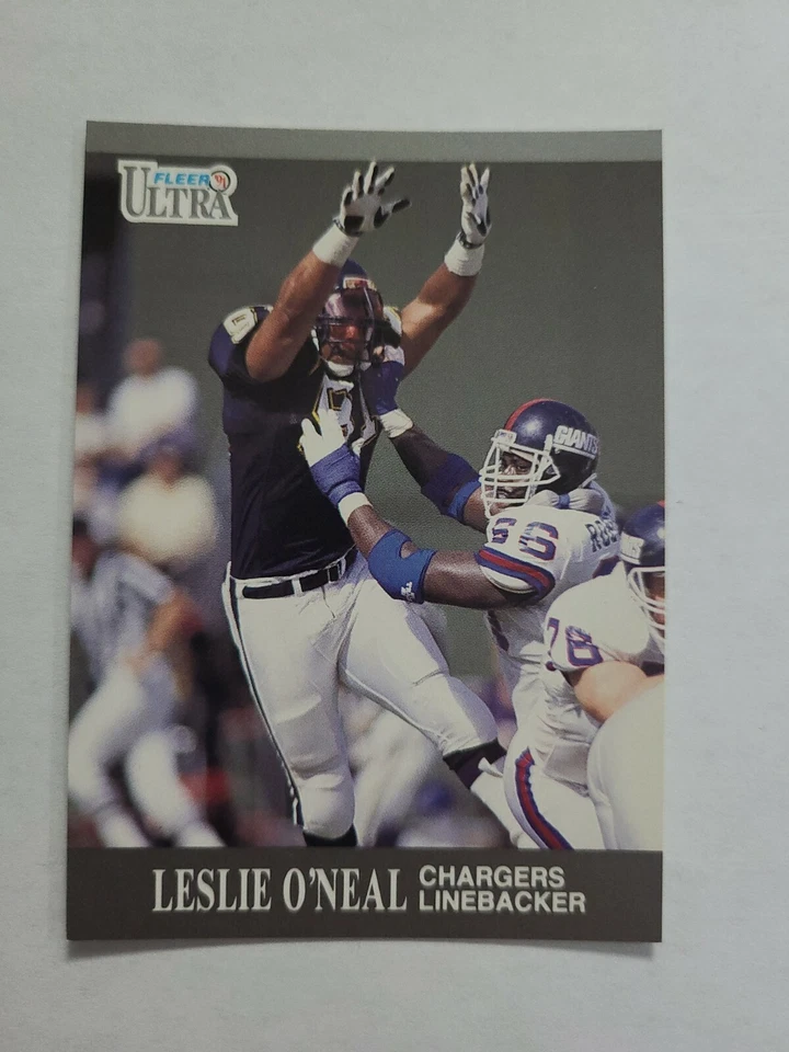 LESLIE O'NEAL 1991 FLEER ULTRA FOOTBALL CARD # 126 D8512 - Image 1 of 1