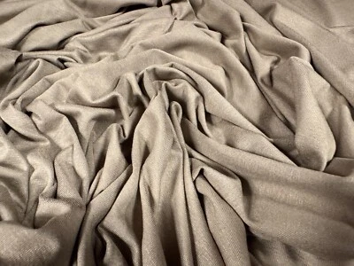 Viscose Spandex Stretch Single Jersey Fabric, Per Metre - Plain - Taupe - Image 1 of 3
