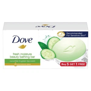 Dove Fresh Moisture Beauty Bathing Bar Makes Skin Soft & Refreshed 75g pack of 6 - Picture 1 of 1