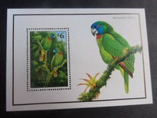 Dominica 1993 Birds red necked amazon parrot MS MS1681b UM MNH unmounted mint