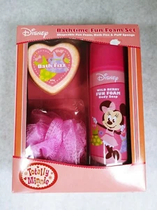 Disney MINNIE MOUSE Bathtime Fun Foam Set - Body Bath Wash Foam-Fizz-Puff NIB - Bild 1 von 4