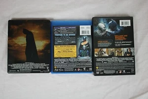 Batman Nolan Trilogie Bluray DVD Set Batman Begins The Dark Knight & Rises - Bild 1 von 3