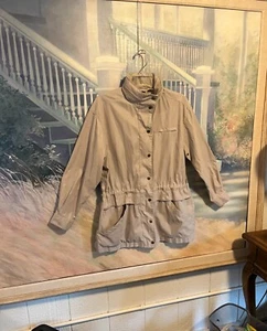 Women's Nordstrom Beige Long Sleeve Jacket/Parka Sz. Petite S - Picture 1 of 15