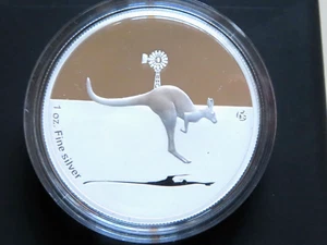 Australia 2013 $1 Kangaroo in Outback - F15 Privy. 1oz Silver - Proof - Cased - Picture 1 of 4