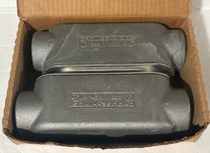 Caja (2) Cooper Crouse Hinds C59 1-1/2” Conducto Salida Cuerpo Marca 9 con Cubierta  - Imagen 1 de 3