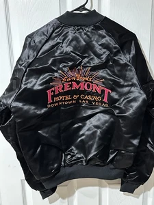 Vintage Sam Boyd Fremont Hotel & Casino Bomberjacke Herren M schwarz Sammlerstück! - Bild 1 von 5