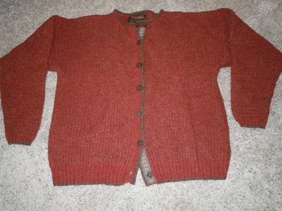 CÁRDIGAN DE LANA WOOLRICH JOHN RICH & BROS BIRDSEYE CORAL BREZO PARA MUJER DE COLECCIÓN LRG Foto 1 de 4