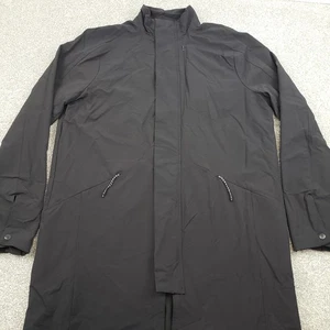 FLX leichte Windbreaker Jacke schwarz Mantel oberschenkellang Damen Gr. Medium - Bild 1 von 16