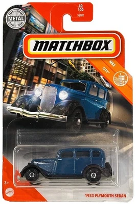 Brand new 2020 Matchbox #40/100 MBX City blue & black  1933 Plymouth Sedan - Image 1 of 3