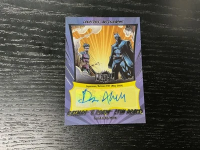 2025 Metal Universe BATMAN Creators Autographs Batman & Robin Dan Abnett AUTO SP - Image 1 of 2