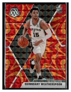 2019-20 Panini Mosaic #204 Quinndary Weatherspoon Reactive Orange Spurs - Bild 1 von 2
