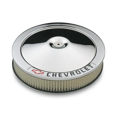 Proform 141-906 Chrome Air Cleaner Recessed Fits Chevrolet Emblem - Image 1 of 4