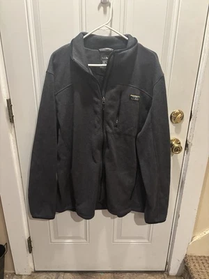 L.L. Bean Men's Full Zip Fleece Jacket Size XXL Tall Dark Navy Blue Long Sleeve - Image 1 of 2