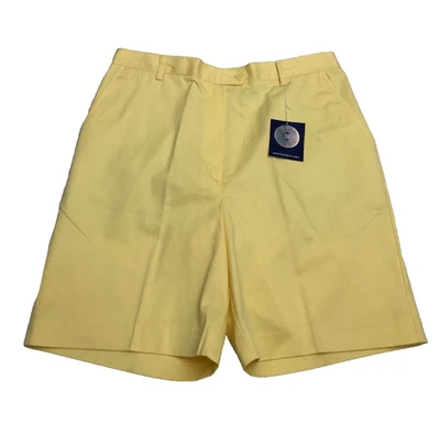 Pantalones cortos para mujer Leon Levin amarillos talla 10 nuevo con etiquetas precio de venta sugerido por el fabricante 54,00 USD tiro alto 30x7,5 Foto 1 de 4