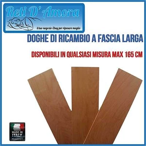 DOGHE DOGA PER RICAMBIO A FASCIA LARGA IN LEGNO DI FAGGIO PER RETE 1650 x 170mm - Imagen 1 de 2