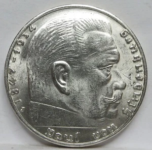 GERMANY 3rd Reich 2 Reichsmark 1939 J UNC Hamburg War Nazi Swastika Silver #E13 - Picture 1 of 6