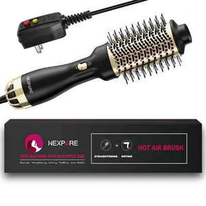 NEXPURE Cepillo de Aire Caliente Iónico Secador de Pelo Cerámica Titanio Barril - Imagen 1 de 24