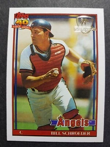1991 TOPPS DESERT SHIELD #452 BILL SCHROEDER CALIFORNIA ANGELS NM-MINT FREE SHIP - Picture 1 of 2