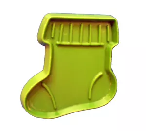 Hallmark CORTADOR DE GALLETAS Navidad Vintage STOCKING Verde Oliva 1977 MINI DURO - Imagen 1 de 3
