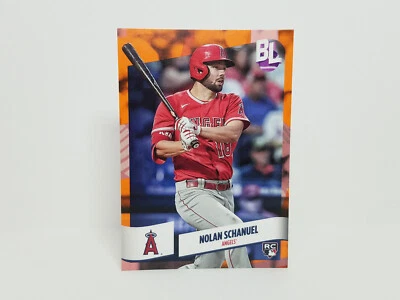 2024 Big League #46 Nolan Schanuel, Angels (RC) - Electric Orange Parallel - Image 1 of 2