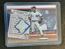 2002 Fleer DEREK JETER~ All Star Game Authentic piece of 2nd Base  #GU-1