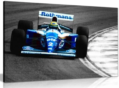 Ayrton Senna F1 World Championship Canvas Wall Art Picture Print - Image 1 of 4