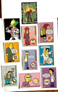Lot of 10 Simpsons Matt Groening Inkworks Cards 2001 