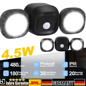 LED Außenleuchte mit Bewegungsmelder Batterie Wandleuchte Außenlampe Wandlampe - Bild 1 von 19