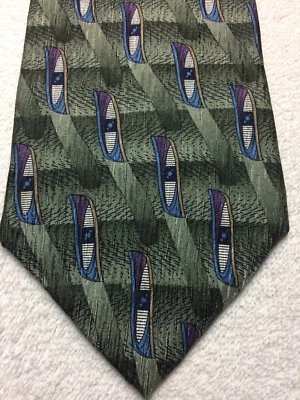 VAN HEUSEN МУЖСКОЙ ГАЛСТУК ОТТЕНКИ СЕРОГО С СИНИЙ ФИОЛЕТОВЫЙ И БЕЛЫЙ 4 X 59   - Изображение 1 из 4