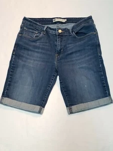 Levi Strauss Damen blau Jeans Bermuda Shorts Größe 10 Schrittlänge 9" (DI) G034 - Bild 1 von 11