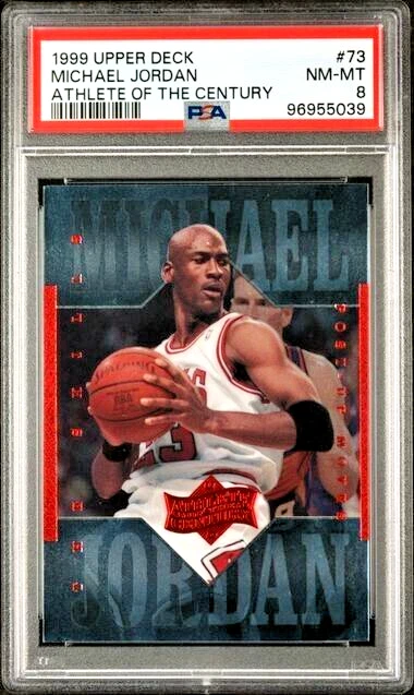 Michael Jordan 1999-2000 Upper Deck Athlete Of The Century #73 PSA 8 GOAT - Image 1 of 2