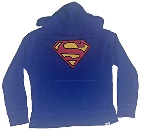 Blue DC Comics Superman Youth Small 6-7 Hoodie Sweatshirt Gap Kids - Picture 1 of 2