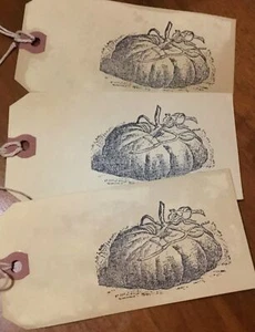 SET of 3 XL Primitive Hang Tags Harvest Gourds Hang Tags - Picture 1 of 1