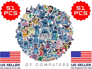 51Pcs Stitch Stickers Lilo & Stitch Stickers Water Bottles Vinyl Waterproof - Picture 1 of 6