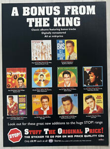 ELVIS PRESLEY - A BONUS FROM THE KING 1998 Full page UK magazine ad