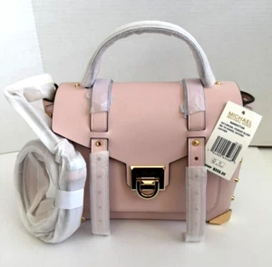 Michael Kors Manhattan Medium Leather School Satchel Crossbody Handbag NWT - Picture 1 of 8
