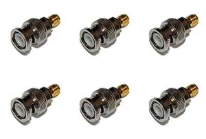 6X SMA Female Jack to BNC Male Plug Ham Radio Adapter for HT & Handi-Talkie 6Pcs - Picture 1 of 4