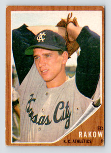 1962 Topps Card, #342 Ed Rakow, Kansas City Athletics