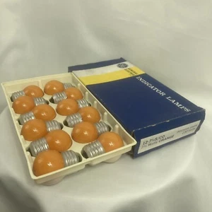 GE Vintage Blinker Birnen Lampen 12 orange 12-7 1/2 S/CO Watt 120V getestet funktioniert - Bild 1 von 5
