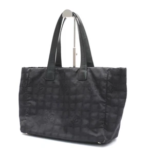 CHANEL Tote Shoulder Bag New Travel Line Black Authentic - Picture 1 of 24