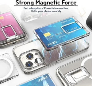 Pour Apple IPhone 15/14/13/12/16Pro Max Anneau Magnétique MAGSAFE Porte-Cartes - Photo 1 sur 19