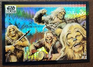 2022 Star Wars Galaxy “WOOKIE WAR DANCE" #29 Prizm Refractor 30/75 Numbered /75 - Picture 1 of 4